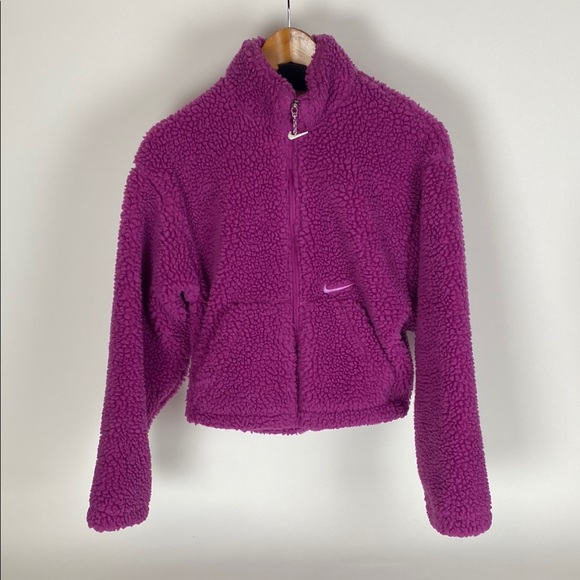 Nike Sportswear Women Swoosh Sherpa Jacket Size small